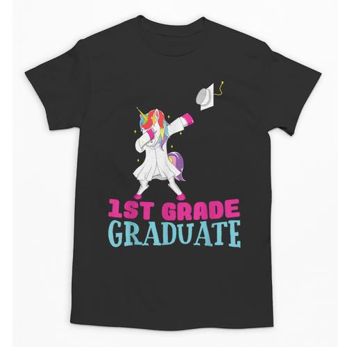 1st Grade Graduation Dabbing Unicorn Lover T-Shirt Kids Unisex T-Shirt - Best Gift Smart