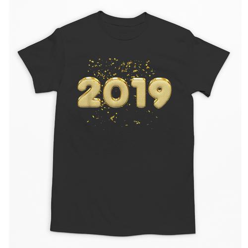 2019 Gold Confetti Graduation T Shirt High School College Unisex T-Shirt - Best Gift Smart