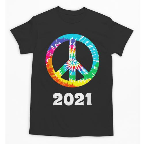 2021 Graduation Class Year Tie Dye Peace Sign Graduate Shirt Unisex T-Shirt - Best Gift Smart