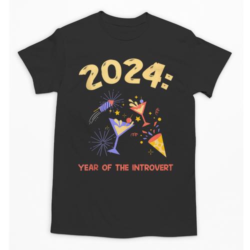 2024 Year Of The Introvert New Year Adventures Unisex T-Shirt - Raresse