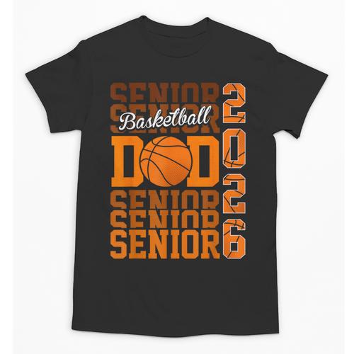 2026 Basketball Senior Dad Graduation Matching Family Unisex T-Shirt - Best Gift Smart