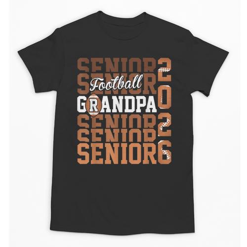 2026 Football Senior Grandpa Graduation Matching Family Unisex T-Shirt - Best Gift Smart