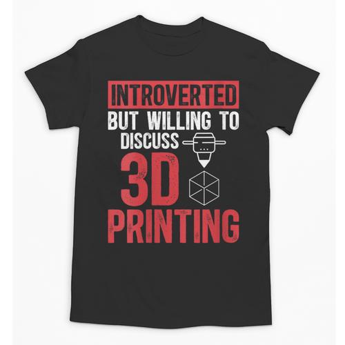3D Printer Introvert 3D Printing Unisex T-Shirt - Raresse