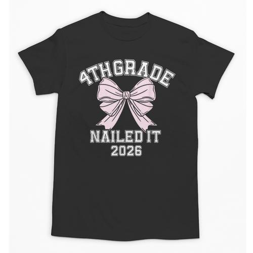 4th Grade Bow 2026 Fourth Grade Graduation Unisex T-Shirt - Best Gift Smart