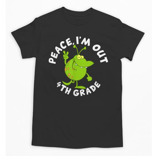 4th Grade Graduation Promotion Peace I'm Out Last Day Unisex T-Shirt - Best Gift Smart