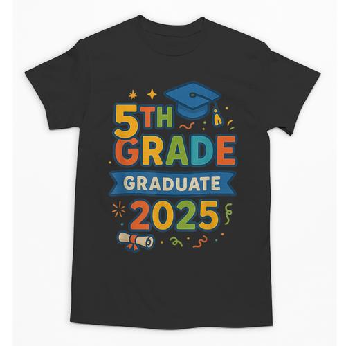 5th Grade Graduation 2025 Graphic – Class Of 2025 Theme Unisex T-Shirt - Best Gift Smart