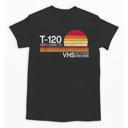 70's 80's 90's Music Nostalgia Video Cassette Tape VHS Retro Unisex T-Shirt - Figerry