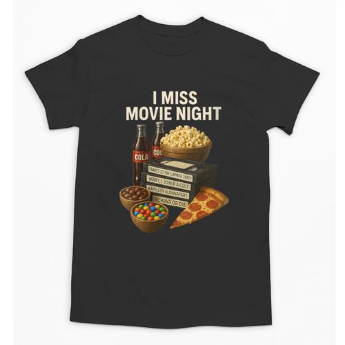 80's & 90's Nostalgia T- Shirt I Miss Movie Night Unisex T-Shirt - Figerry