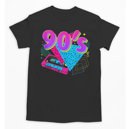 90's Vibe Retro Style Cassette Tape Nostalgia 1990s Party Unisex T-Shirt - Figerry