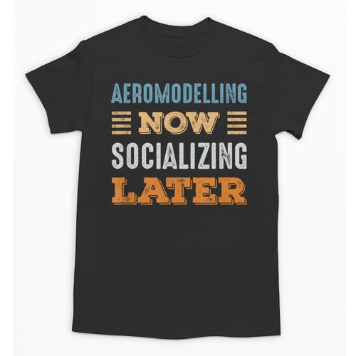Aeromodelling Now Minimal Socializing Introvert Vintage Unisex T-Shirt - Raresse