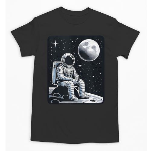 Aesthetic Spaceman Astronaut On The Moon Space Introvert Unisex T-Shirt - Raresse