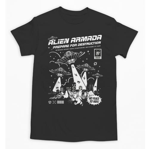 Alien Abduction UFO Lovers Comic Book Style Shirt Unisex T-Shirt - Bookorys UK
