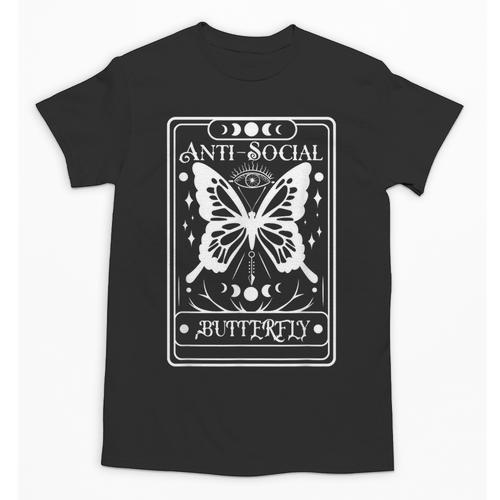 Anti-Social Butterfly Introvert Dislike People Unisex T-Shirt - Raresse