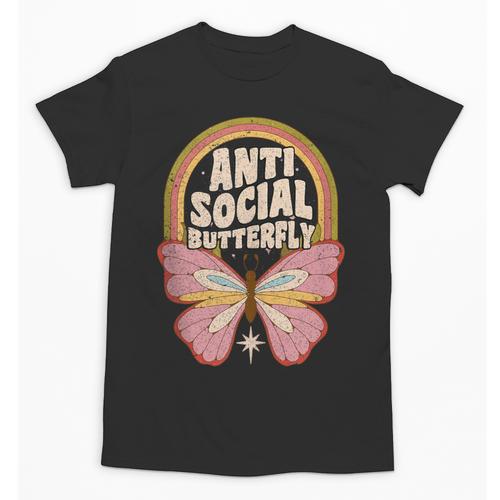 Anti-Social Introvert Butterfly Lover Unisex T-Shirt - Raresse