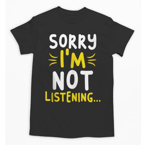 Antisocial Sorry I'm Not Listening Introvert & Anti Social Unisex T-Shirt - Raresse