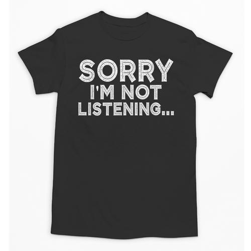 Antisocial Sorry I'm Not Listening Introvert & Anti Social Unisex T-Shirt - Raresse