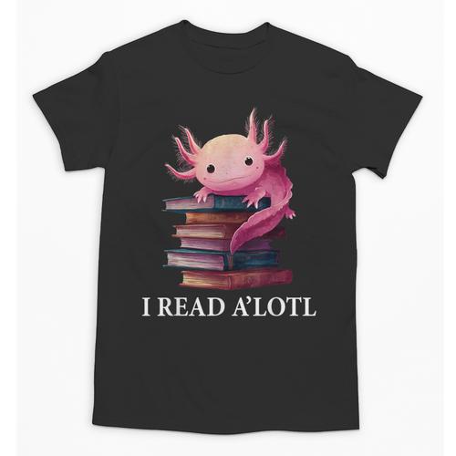 Axolotl Book Lover Librarian Reading Library Readers Unisex T-Shirt - Bookorys