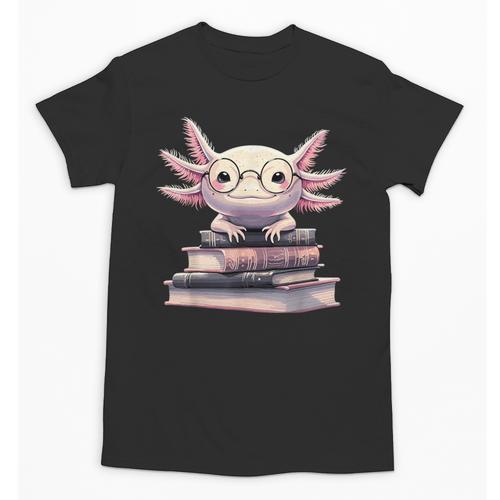 Axolotl Books Readsalotl Reading Bookworm Kawaii Axolotl Unisex T-Shirt - Bookorys DE