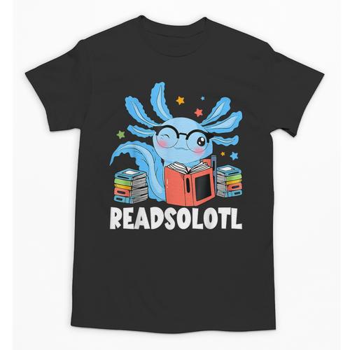 Axolotl Read Book Kawaii Reading Books For Men Women Unisex T-Shirt - Bookorys