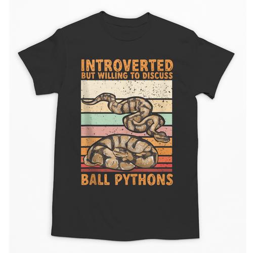 Ball Python Snake Introvert Ball Python Unisex T-Shirt - Raresse