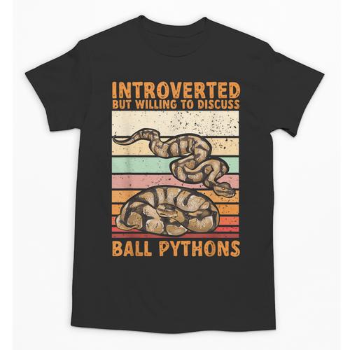 Ball Python Snake Introvert Ball Python Unisex T-Shirt - Raresse