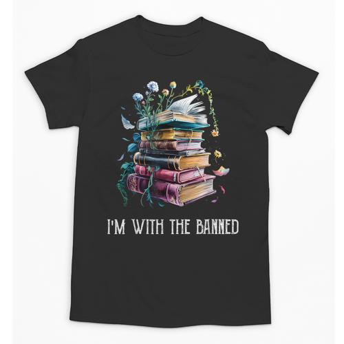 Im With The Banned Book Readers Librarians Read Banned Books Unisex T-Shirt - Bookorys