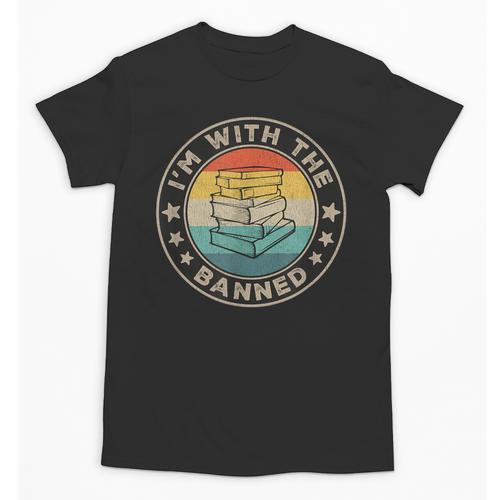 Im With The Banned Book Readers Retro Librarians Teachers Unisex T-Shirt - Bookorys