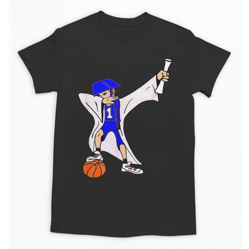 Basketball Dabbing Shirt Senior Graduation Him Her Unisex T-Shirt - Best Gift Smart