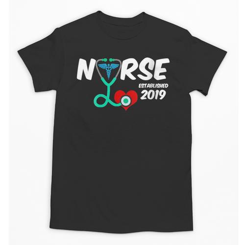 Best Nurse Graduation- RN Nurse Established 2019 LPN Unisex T-Shirt - Best Gift Smart