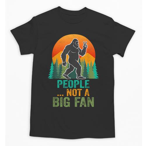 Bigfoot Introvert People Not A Big Fan Retro Sasquatch Unisex T-Shirt - Raresse