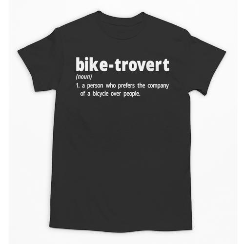 Biketrovert Bicycle Humor Definition Introvert Unisex T-Shirt - Raresse