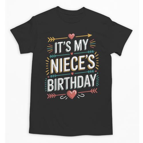Boho Nostalgia It's My Niece's Birthday Women Kids Unisex T-Shirt - Figerry