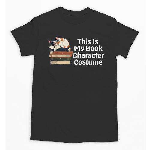 This Is My Book Character Costume Cat Men Women Kids Reading Unisex T-Shirt - Bookorys