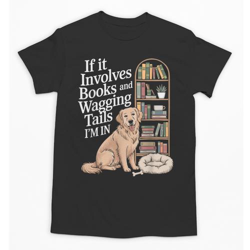 Book And Dog Lover Bookworm Reader Book Lover Unisex T-Shirt - Bookorys DE