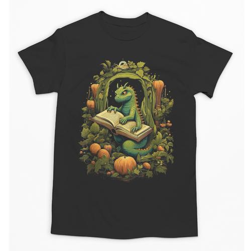Book Dragon Reading Books Bookworm Fantasy Unisex T-Shirt - Bookorys CA