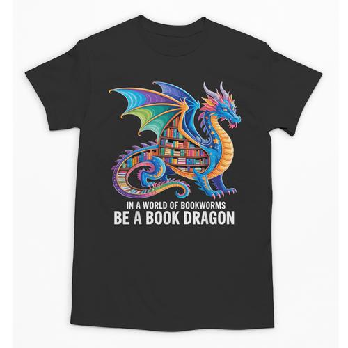 Be a Book Dragon Reading Unisex T-Shirt - Bookorys AU