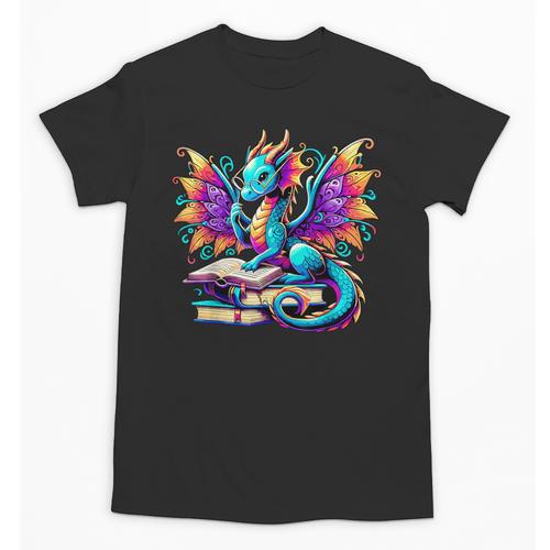 Book Dragon Reading Unisex T-Shirt - Bookorys UK