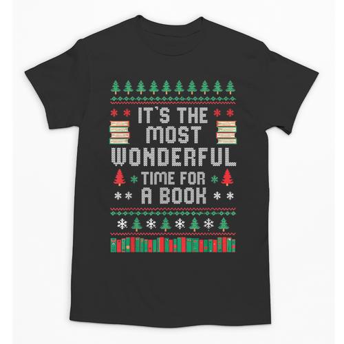 Book Lover Christmas Reader Ugly Sweater Tee Xmas New Year Unisex T-Shirt - Bookorys UK