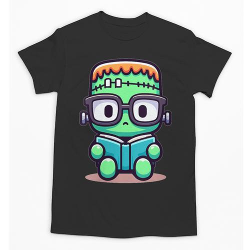 Book Lover Frankenstein's Monster With Reading Glasses Unisex T-Shirt - Bookorys CA