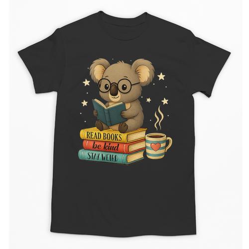 Book Lover Koala Reading Bookish Library Read Books Be Kind Unisex T-Shirt - Bookorys CA
