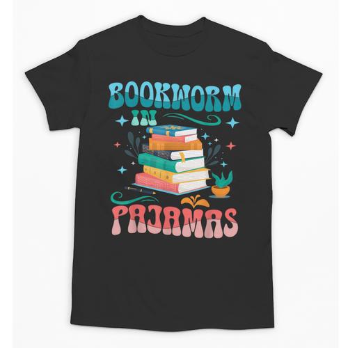 Book Reader Librarian Bookworm In Pajamas Book And Pajama Unisex T-Shirt - Bookorys UK