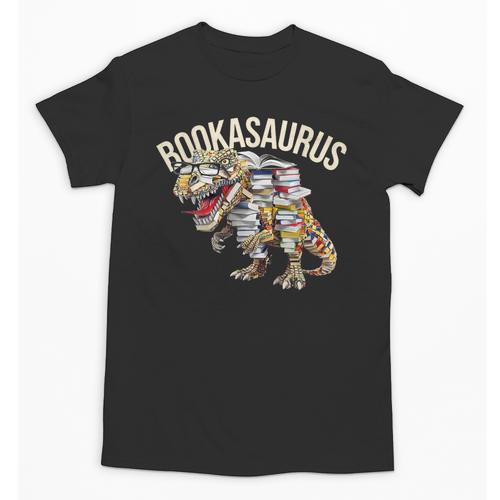 Book Reading Dinosaur T-Rex Dino Bookworm Unisex T-Shirt - Bookorys AU