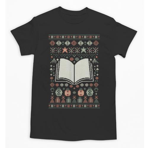 Book Reading Ugly Christmas Unisex T-Shirt - Bookorys CA