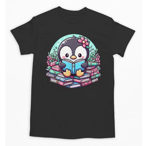 Bookish Penguin Heart A Readers Love Penguins Unisex T-Shirt - Bookorys CA