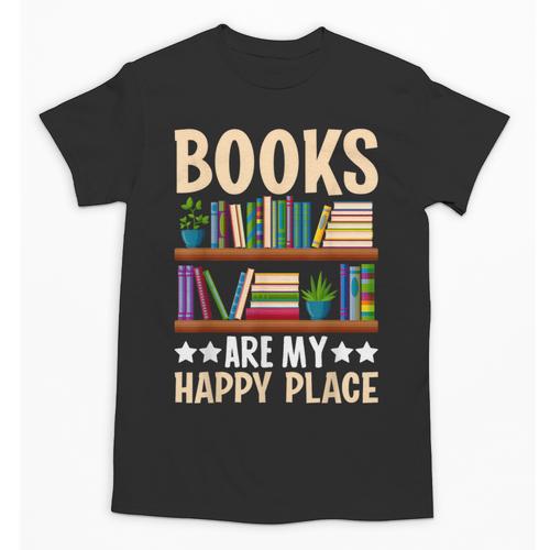 Books Are My Happy Place Unisex T-Shirt - Bookorys CA