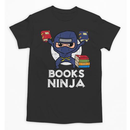 Books Ninja Read Reading Librarian Book Toddler Boys Kids Unisex T-Shirt - Bookorys