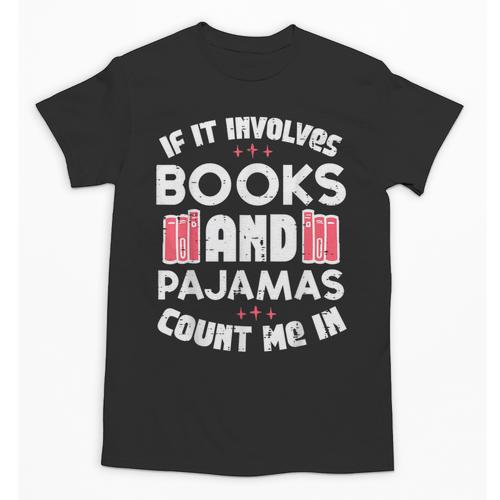 Books Pajamas Read Reading Book Librarian Women Girls Unisex T-Shirt - Bookorys CA