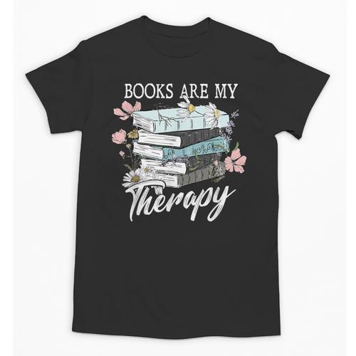 Books Are My Therapy Summer Reading Book Lovers Unisex T-Shirt - Bookorys UK