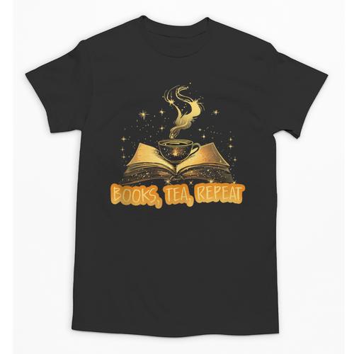 Books Tea Repeat Unisex T-Shirt - Bookorys CA