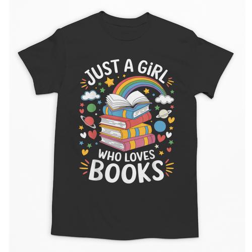 Bookworm Just A Girl Who Loves Books Unisex T-Shirt - Bookorys AU